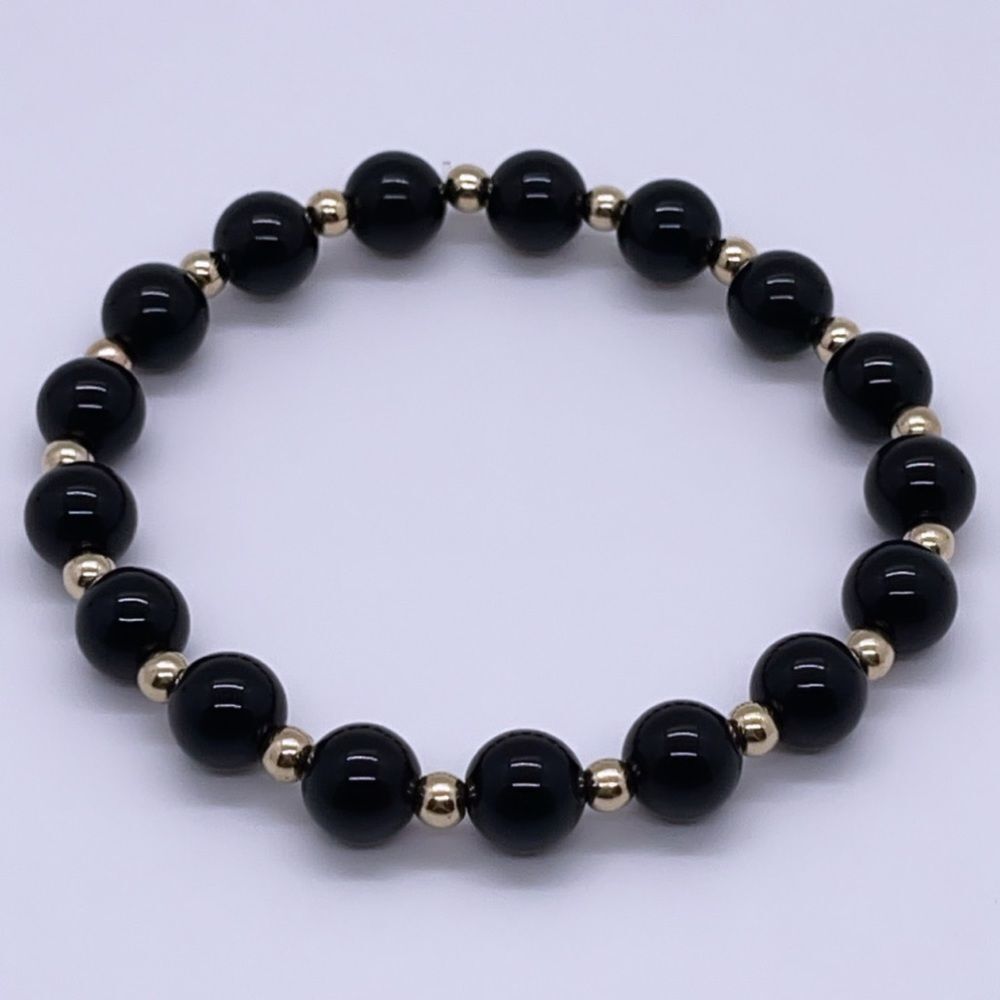 NWT Wool + Pepper Mens Beaded Bracelet - Gold